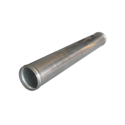 2.25" Straight Polished Aluminum Pipe, 2.0mm Thick Tube, 18" Length