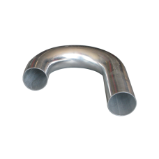 1.5" J-Bend Aluminum Pipe, Mandrel Bent Polished, 1.65mm Thick Tube, 15" Length