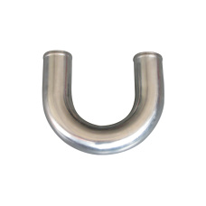2.25" U-Bend Aluminum Pipe, Mandrel Bent Polished, 2.0mm Thick Tube, 18" Length