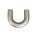 2.5" U-Bend Universal Aluminum Pipe, Mandrel Bent Polished, 2.0mm Thick Tube, 18" Length