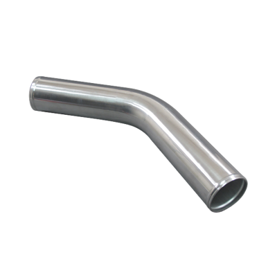 3.5" Aluminum Pipe 45 Degree Mandrel Bend, 3.0mm Thick Tube, 24" in Length