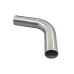 4" Aluminum Pipe 75 Degree Bend, Polished, Mandrel Bent, 3.0mm Thick, 24" Length Tube