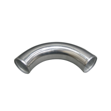 4" OD 120 Degree Aluminum Pipe, Mandrel Bent Polished, 3mm Thick Tube, 18" Length