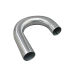 4" Aluminum Pipe 180 Degree J Bend, Polished, Mandrel Bent, 3.0mm Thick, 38" Length Tube