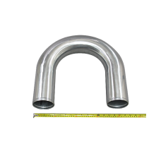 4" Aluminum Pipe 180 Degree U Bend, Polished, Mandrel Bent, 3.0mm Thick, 36" Length