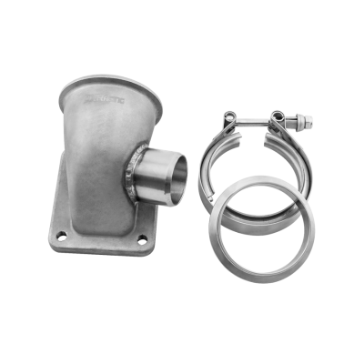 3" Vband 90 Deg T4 Turbo Elbow Adapter Flange 304 SS Cast WG Tube Welded