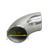 2.25" O.D. Extruded 304 Stainless Steel Elbow 90 Degree Pipe Tube, 3mm (11 Gauge) Thick