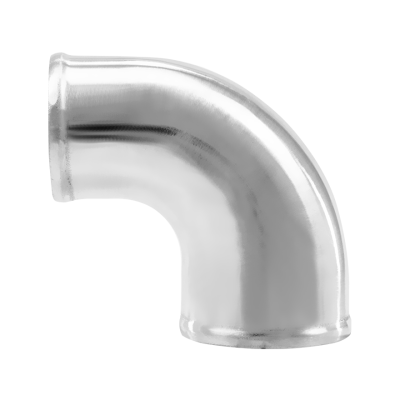 Polished Cast Aluminum 90 Degree 3"-2.5" O.D. Reducer Elbow Pipe Tube