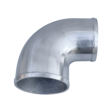 Polished Cast Aluminum 90 Degree 4"- 3.5" O.D. Reducer Elbow Pipe Tube