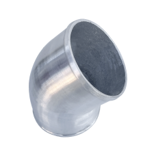 Polished Cast Aluminum 45 Degree 5" O.D. Elbow Pipe 