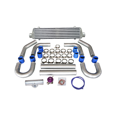 UNIVERSAL 27.5" TURBO INTERCOOLER + 2.5" PIPING + BLOW OFF VALVE BOV