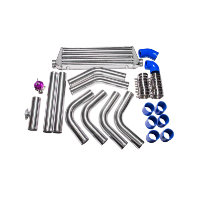 DIY BLUE Couplers 2.5" INTERCOOLER PIPING KIT + 28"x7"x2.5" INTERCOOLER