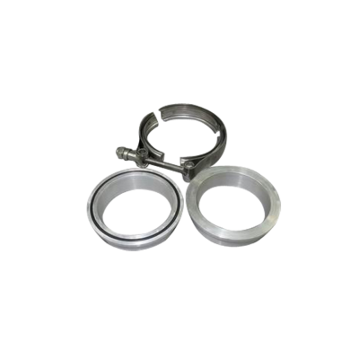 2.5" Stainless Steel Turbo V-Band Clamp x1 ,  Flange Aluminum x2 Male/Female For Turbo Intercooler Piping Tube