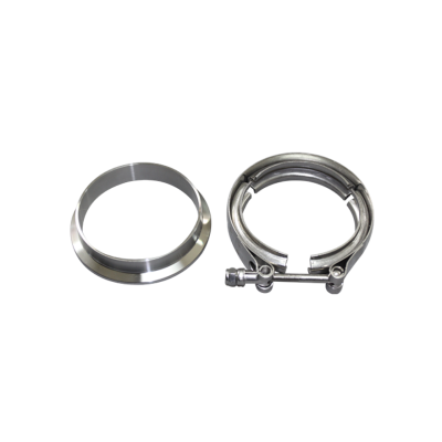 3.5" V-Band Clamp + 3.25" I.D. Flange , 304 Stainless Steel, CNC Billet Flange