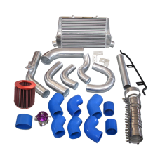 Intercooler + Piping Pipe Tube Kit BOV Turbo Air Filter For 98-05 Lexus IS300 2JZ-GE NA-T