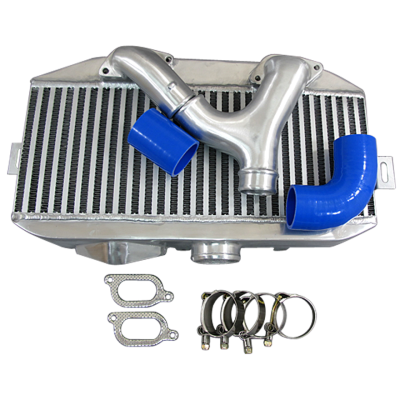 Top Mount Intercooler + Y pipe Tube Kit For 02-07 WRX STI