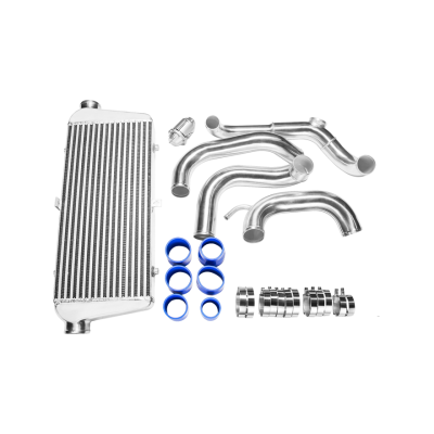 3" Thick Core FMIC Front Mount Intercooler Piping Pipe Tube Kit + BOV For 89-99 240SX S13 SILVIA SR20DET