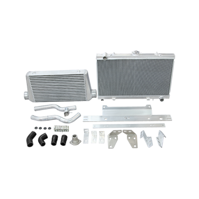 Aluminum Intercooler Radiator Hard Pipe Bracket Kit For 86-91 RX7 RX-7 FC 2JZ 2JZGTE