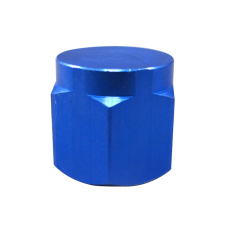 Anodized Aluminum Flare Oil Fitting AN 12 Cap Block Off AN12 12AN Blue