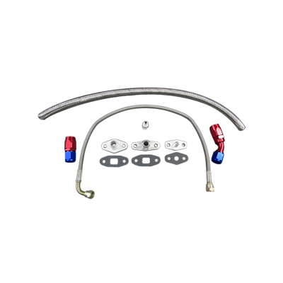 Oil Fuel Hose Line Flange Fitting Kit For 86-92 Toyota Supra 7MGTE Single Turbo 8PCS