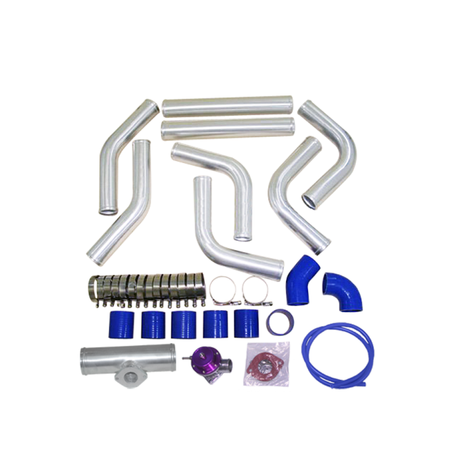 2.25" Universal Alum Intercooler Pipe Piping Kit + BOV Turbo Blow Off