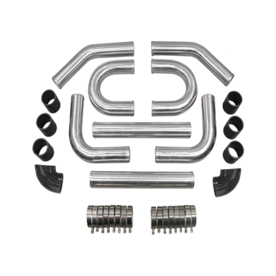 Universal 2.5" Aluminum Intercooler Piping Kit Tube Supercharger Kit for Civic CRX