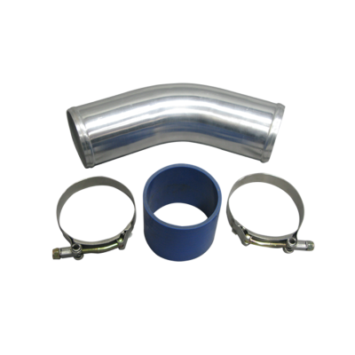 3" OD Universal Al Intercooler Pipe Tube 45 Degree 10" Long+Hose+2 Clamps