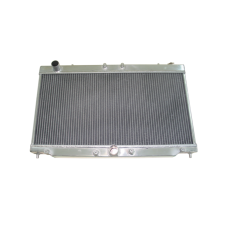 Aluminum Radiator For 2G 95-99 Turbo 4G63 Eclipse Talon, Core: 26"x13"x2", 1.4" Inlet & Outlet