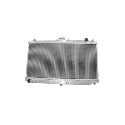 Aluminum Coolant Radiator For 99-05 Mazda Miata ManualL;Core Size: 25"x12"x2", Inlet & Outlet:1.27"