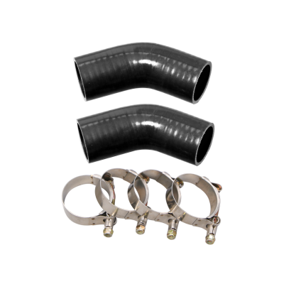 2" 45 Degree Black Silicon Hose Coupler 2 PCS w/ T Bolt Clamps