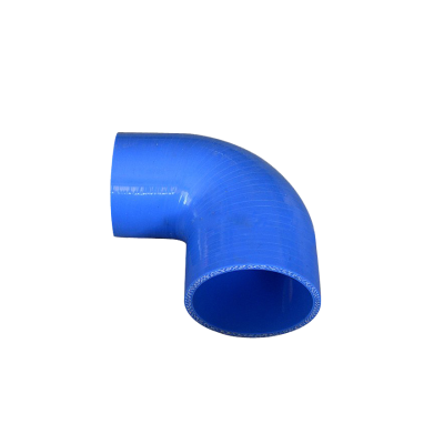 Universal 3.5"-3.25" 90 Degree Elbow Blue Silicon Hose Reducer Coupler